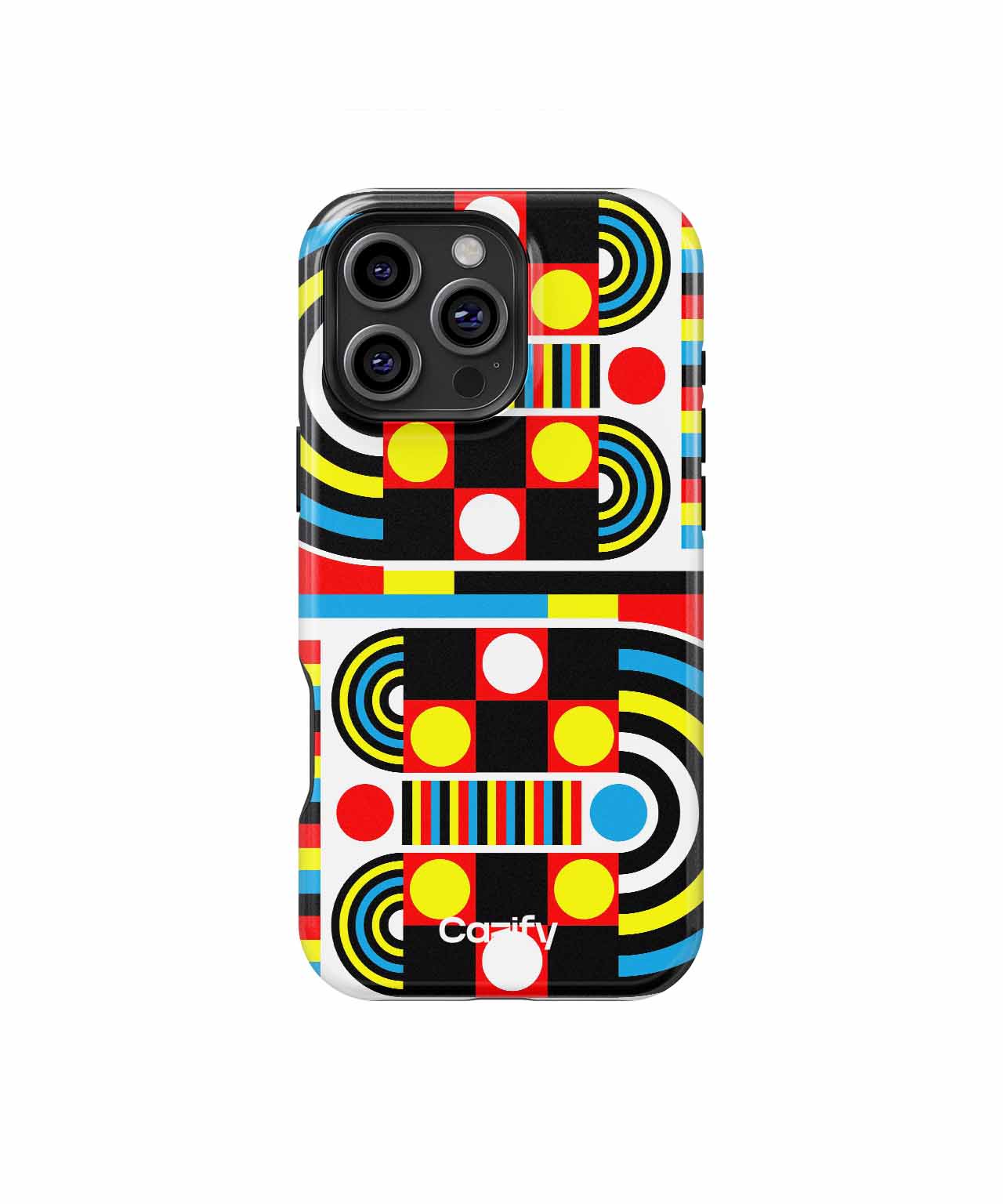 Colorful Circus of Shapes and Circles iPhone case Case Cazify - Delivery Canada