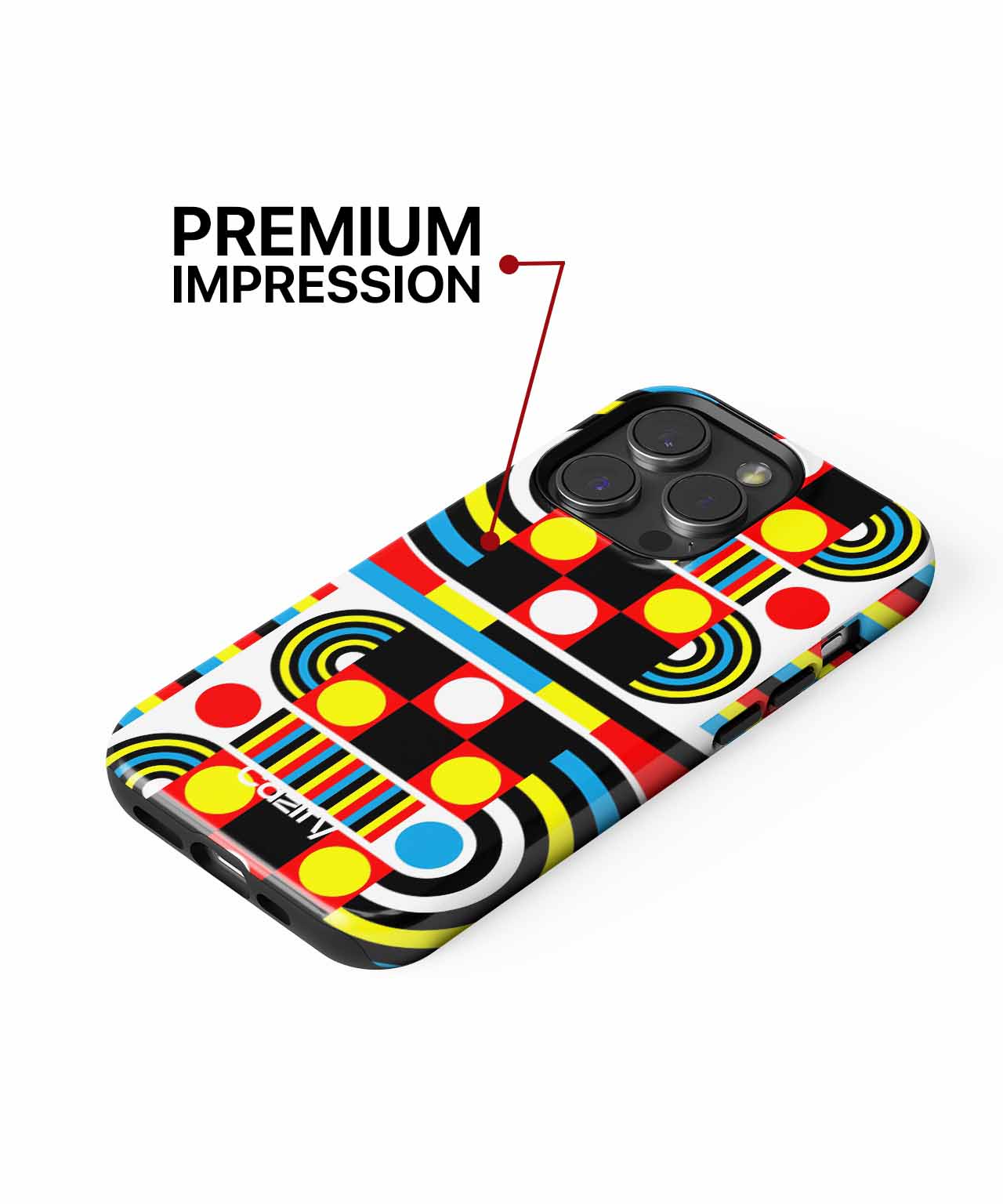 Colorful Circus of Shapes and Circles iPhone case Case Cazify - Delivery Canada