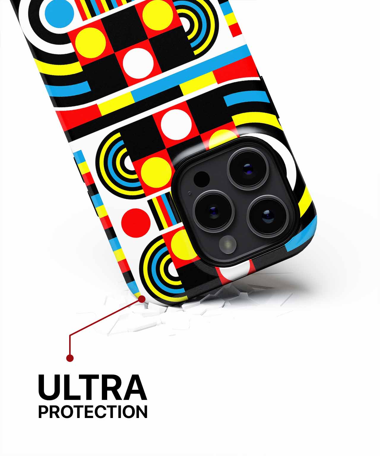 Colorful Circus of Shapes and Circles iPhone case Case Cazify - Delivery Canada