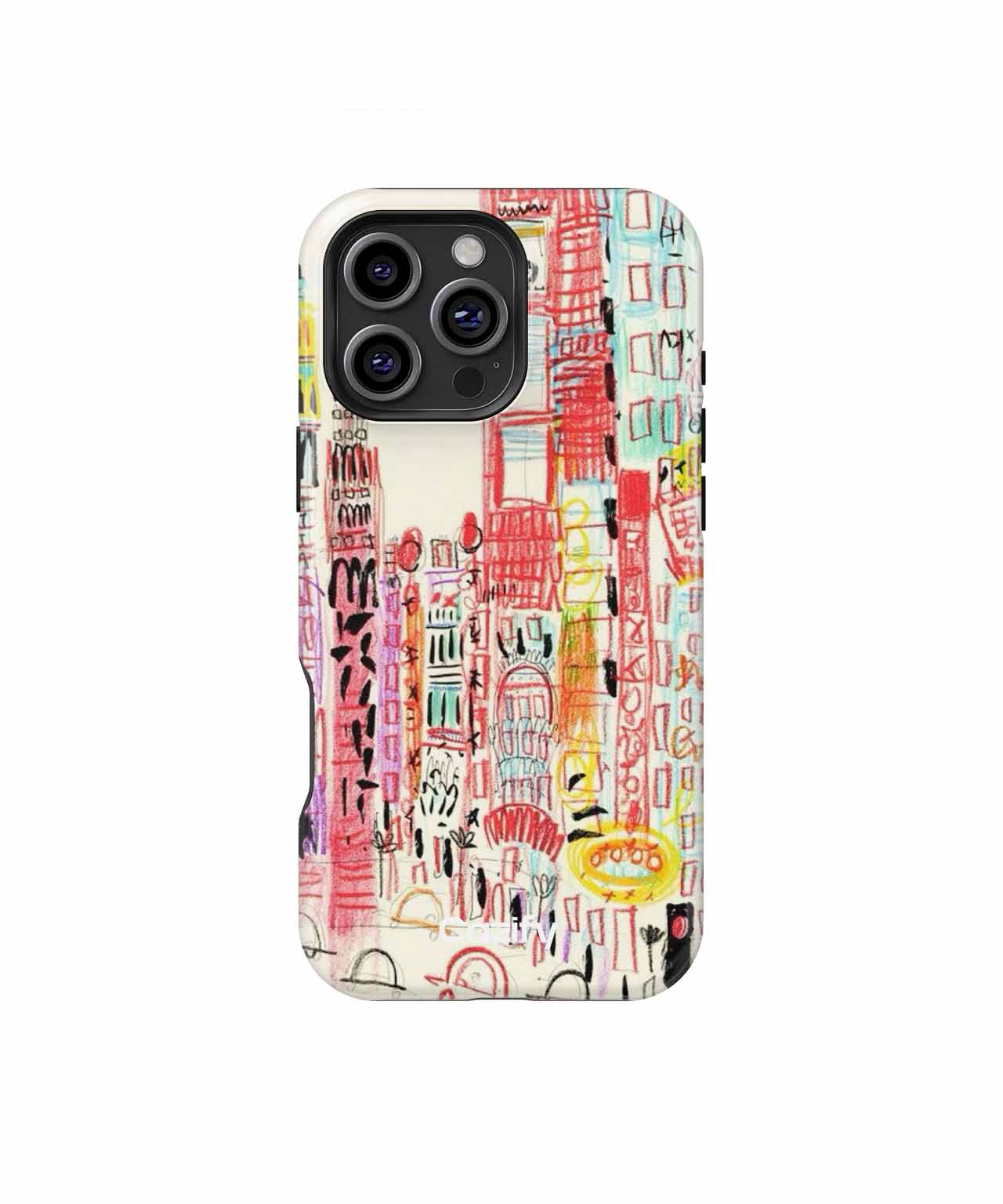 Colorful Cityscape of Quirky Skyscrapers iPhone case Case Cazify - Delivery Canada