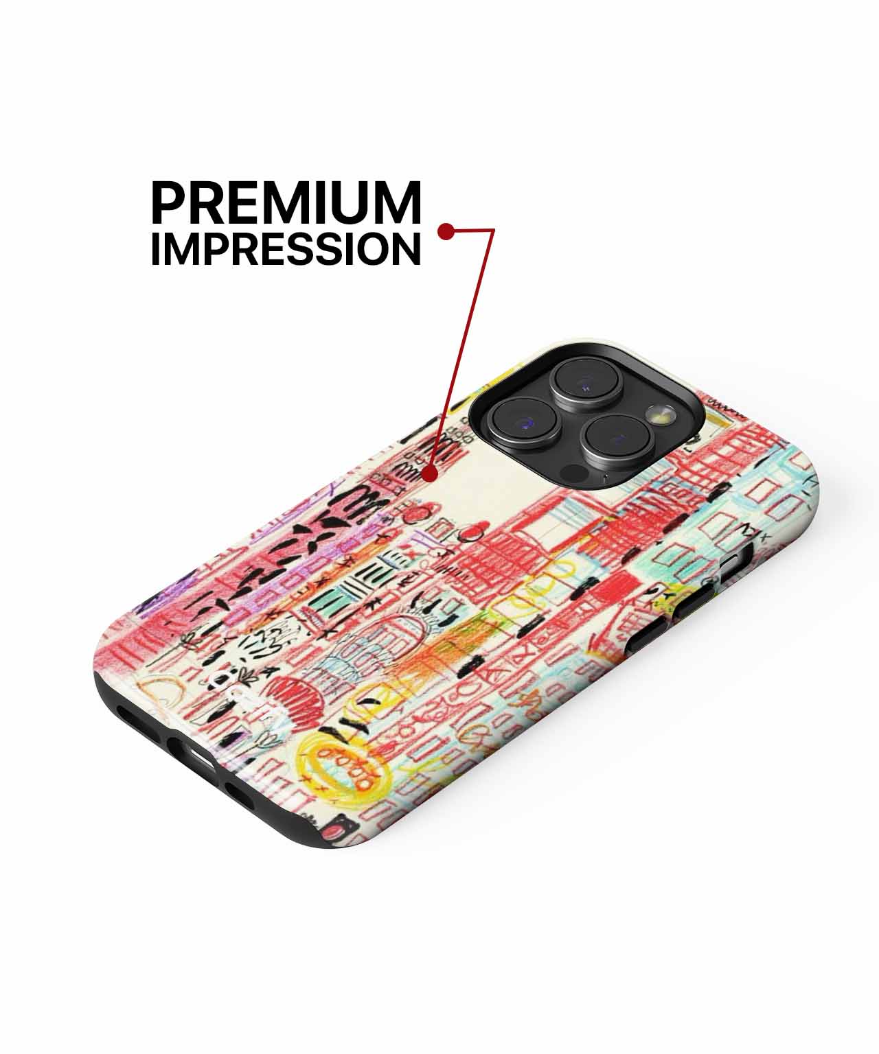 Colorful Cityscape of Quirky Skyscrapers iPhone case Case Cazify - Delivery Canada