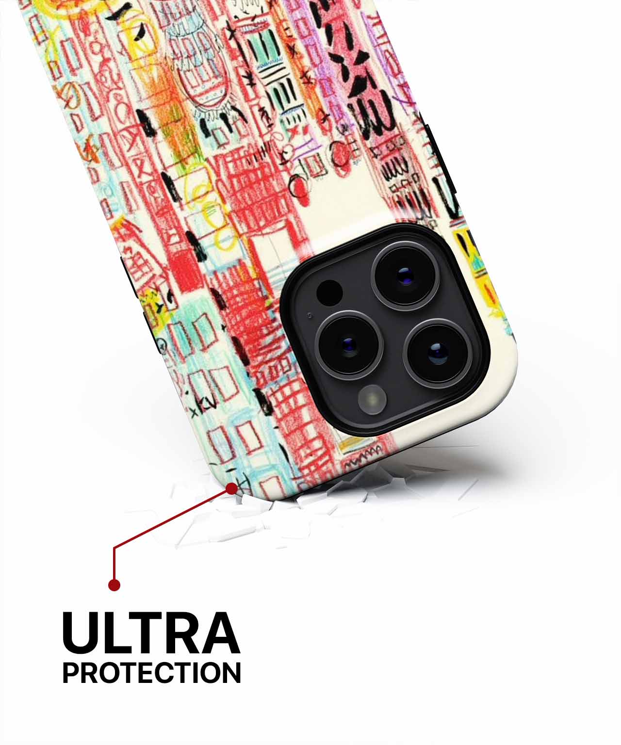 Colorful Cityscape of Quirky Skyscrapers iPhone case Case Cazify - Delivery Canada