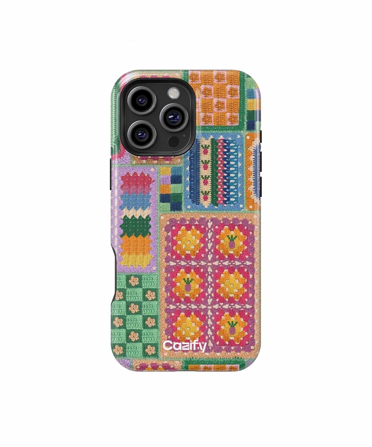 Colorful Crochet Patchwork Wonderland iPhone case Case Cazify - Delivery Canada