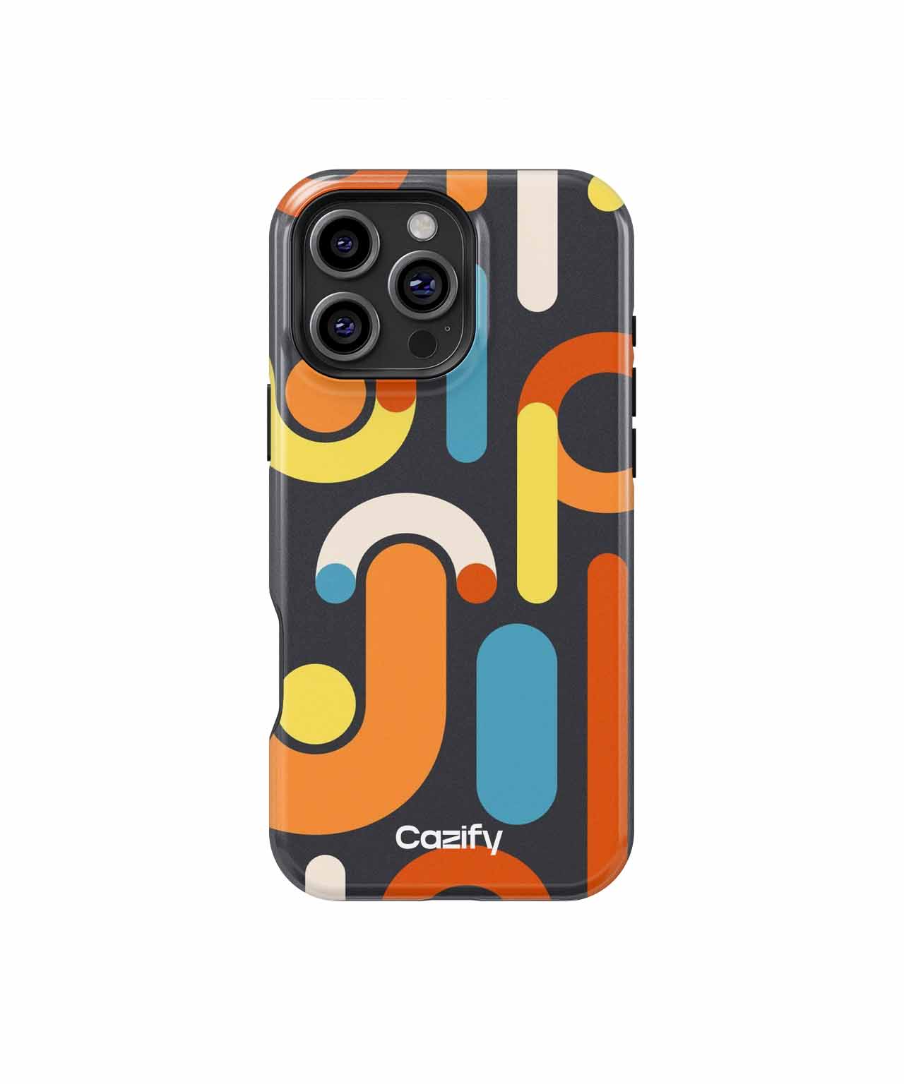 Colorful Curves and Stripes Dance Around iPhone case Case Cazify - Delivery Canada