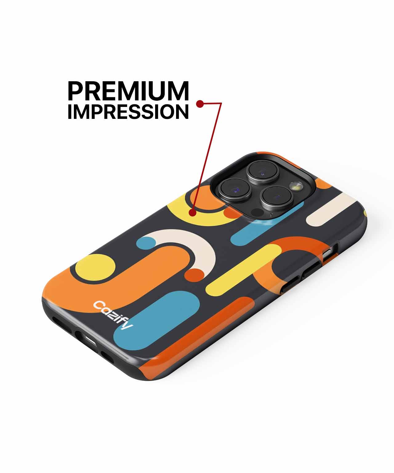 Colorful Curves and Stripes Dance Around iPhone case Case Cazify - Delivery Canada