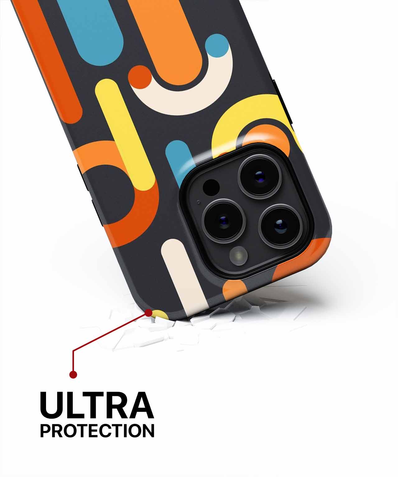 Colorful Curves and Stripes Dance Around iPhone case Case Cazify - Delivery Canada