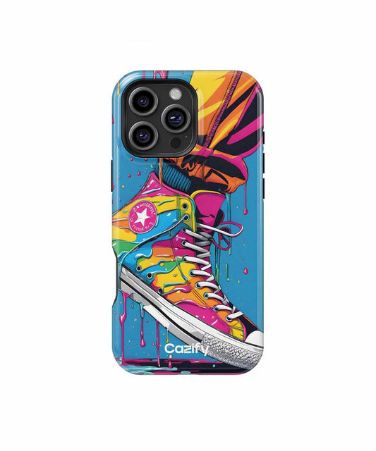 Colorful Drip Splash Shoe Adventure iPhone case Case Cazify - Delivery Canada