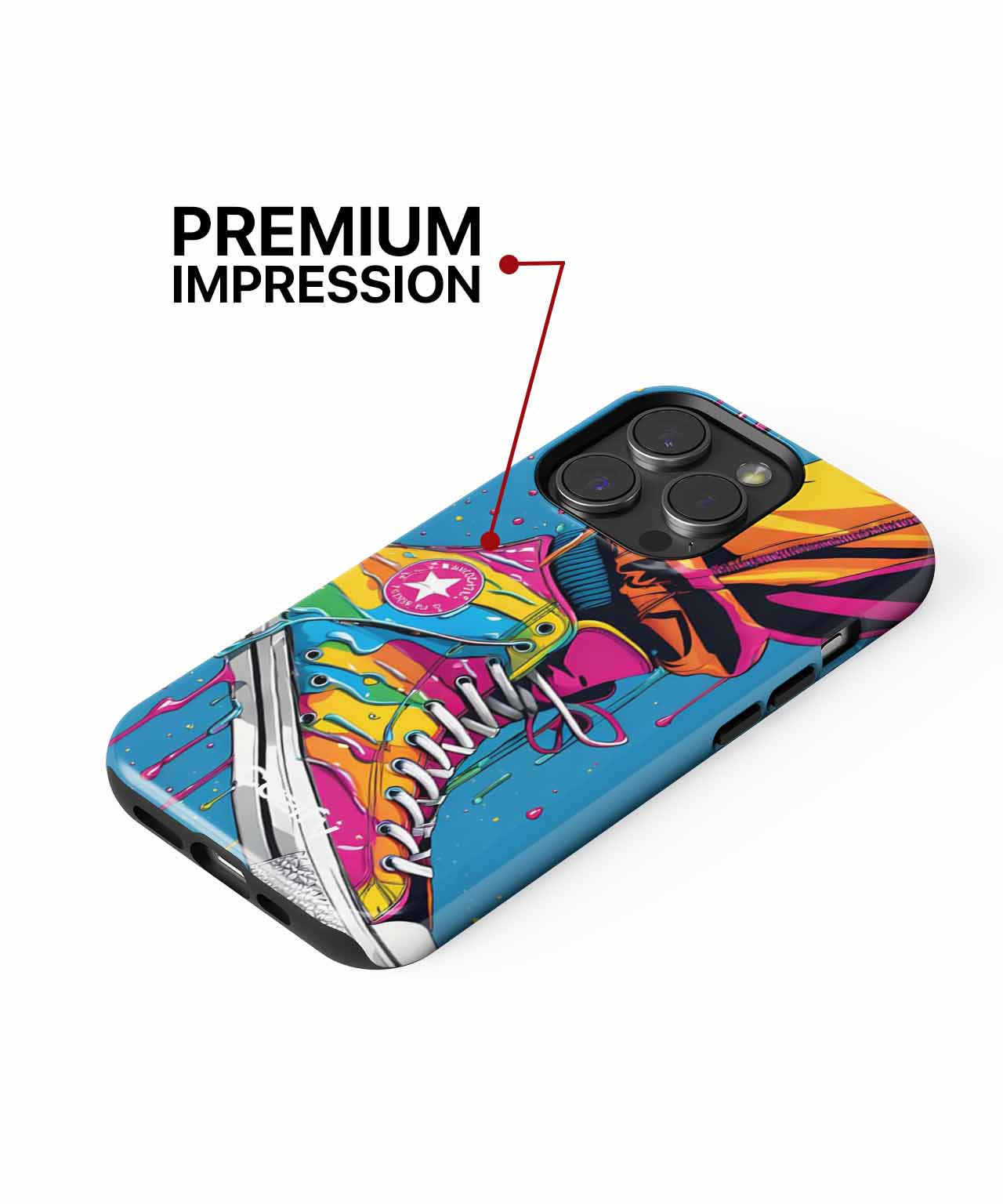 Colorful Drip Splash Shoe Adventure iPhone case Case Cazify - Delivery Canada