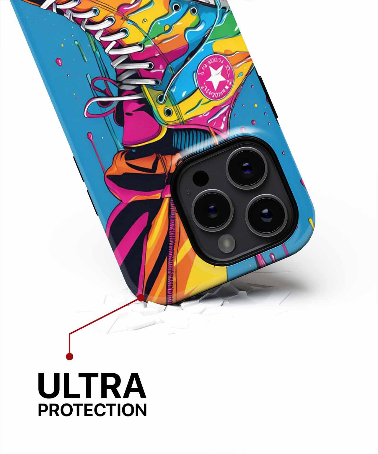 Colorful Drip Splash Shoe Adventure iPhone case Case Cazify - Delivery Canada