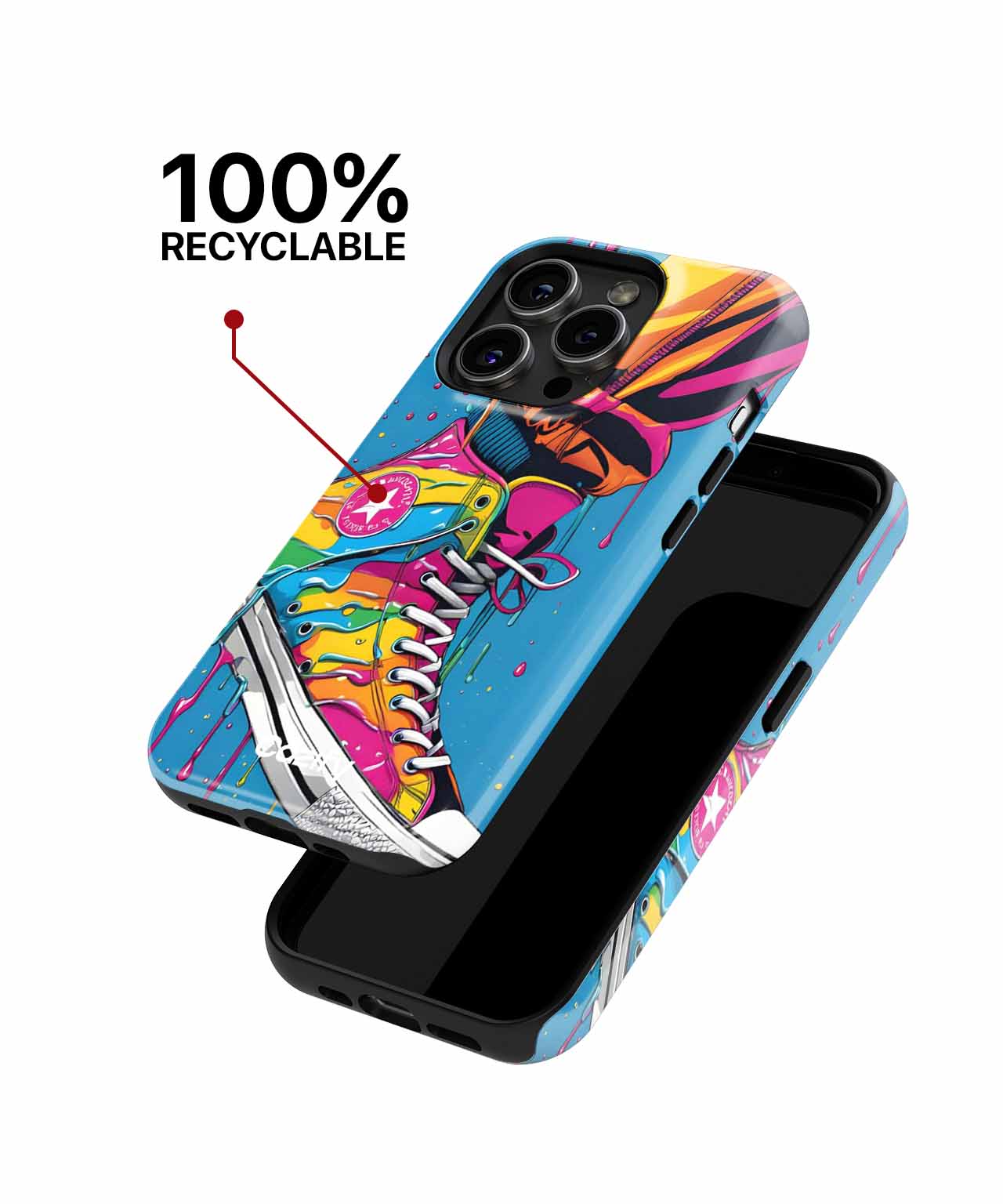 Colorful Drip Splash Shoe Adventure iPhone case Case Cazify - Delivery Canada