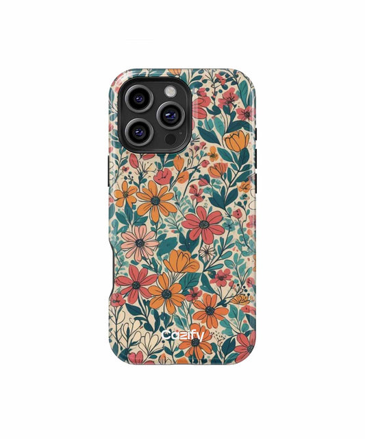 Colorful Floral Delight Bringing Joy iPhone case Case Cazify - Delivery Canada
