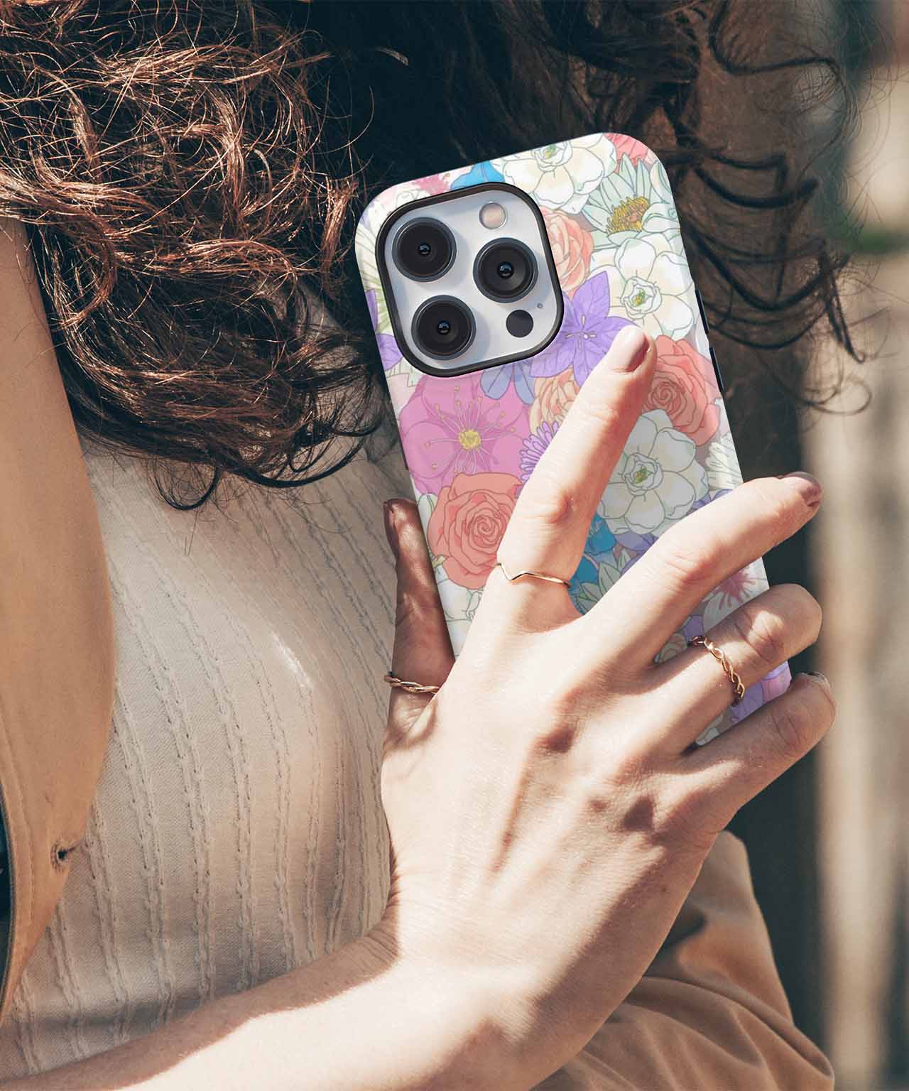 Colorful Floral Fantasy Blooms iPhone case Case Cazify - Delivery Canada