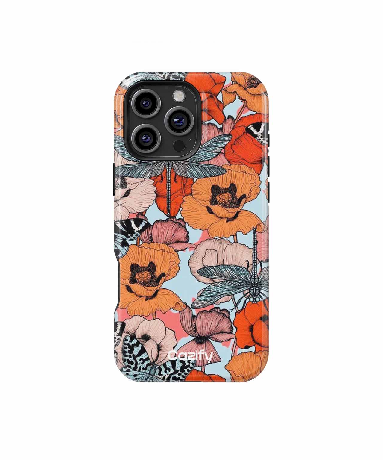 Colorful Floral Fantasy with Fluttering Friends iPhone case Case Cazify - Delivery Canada
