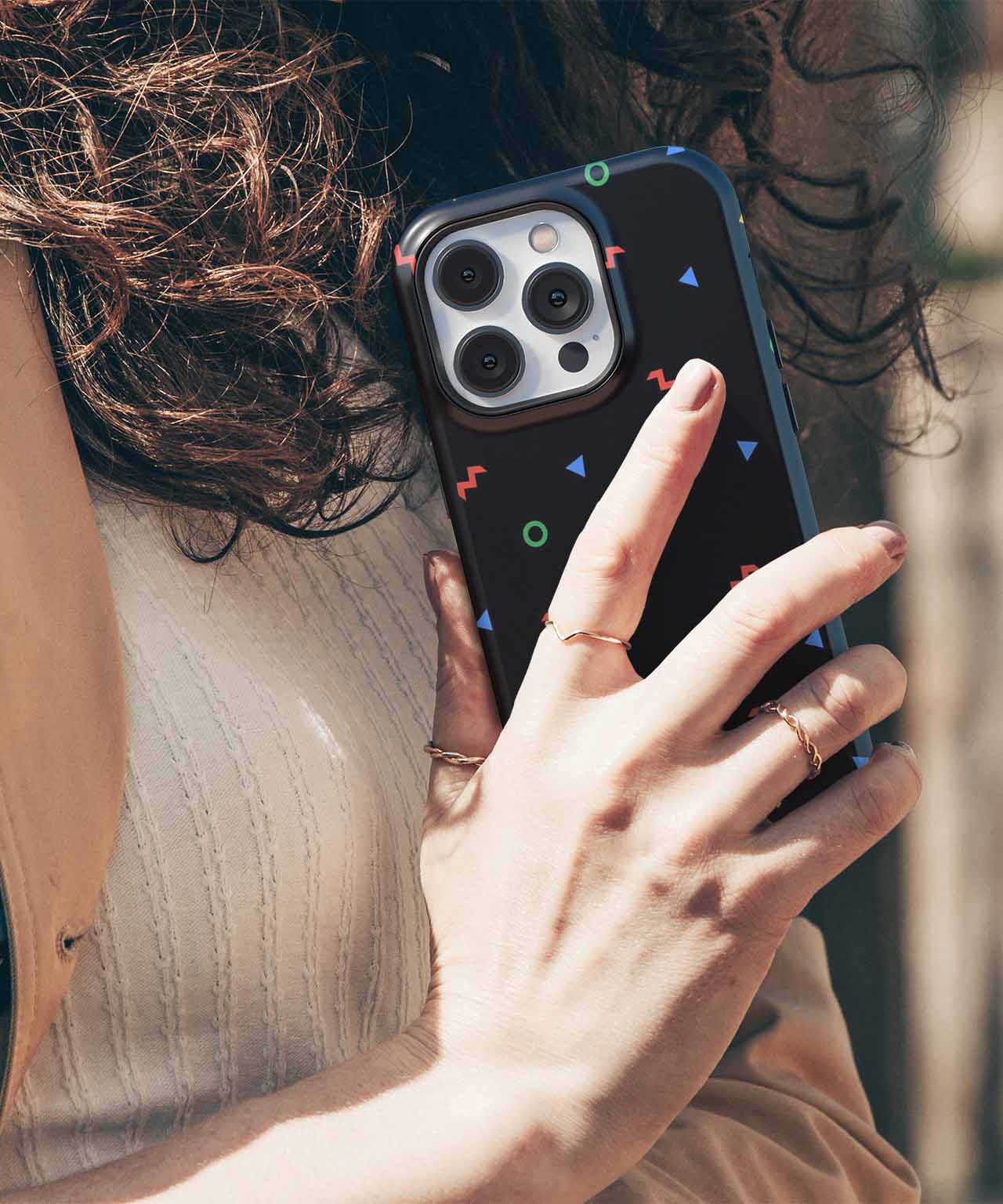 Colorful Fun Shapes Party Vibes iPhone case Case Cazify - Delivery Canada