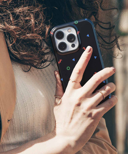 Colorful Fun Shapes Party Vibes iPhone case Case Cazify - Delivery Canada