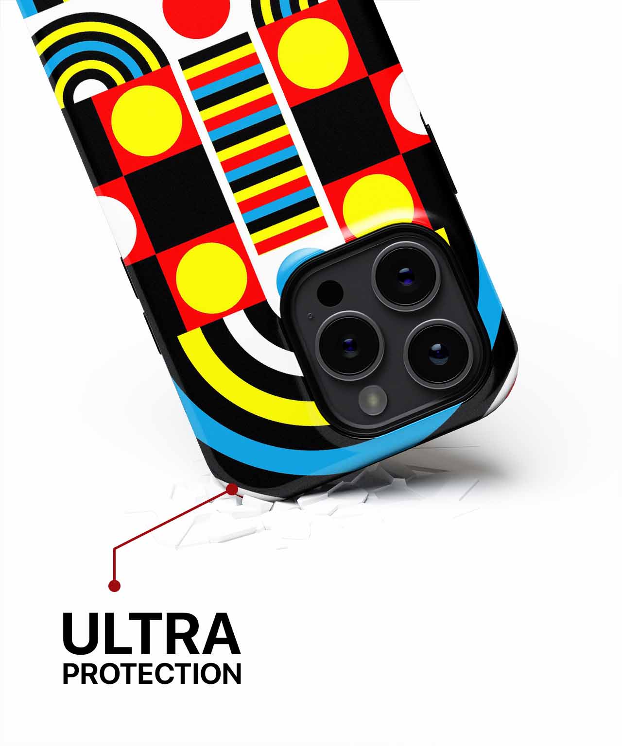 Colorful Funhouse of Shapes and Lines iPhone case Case Cazify - Delivery Canada