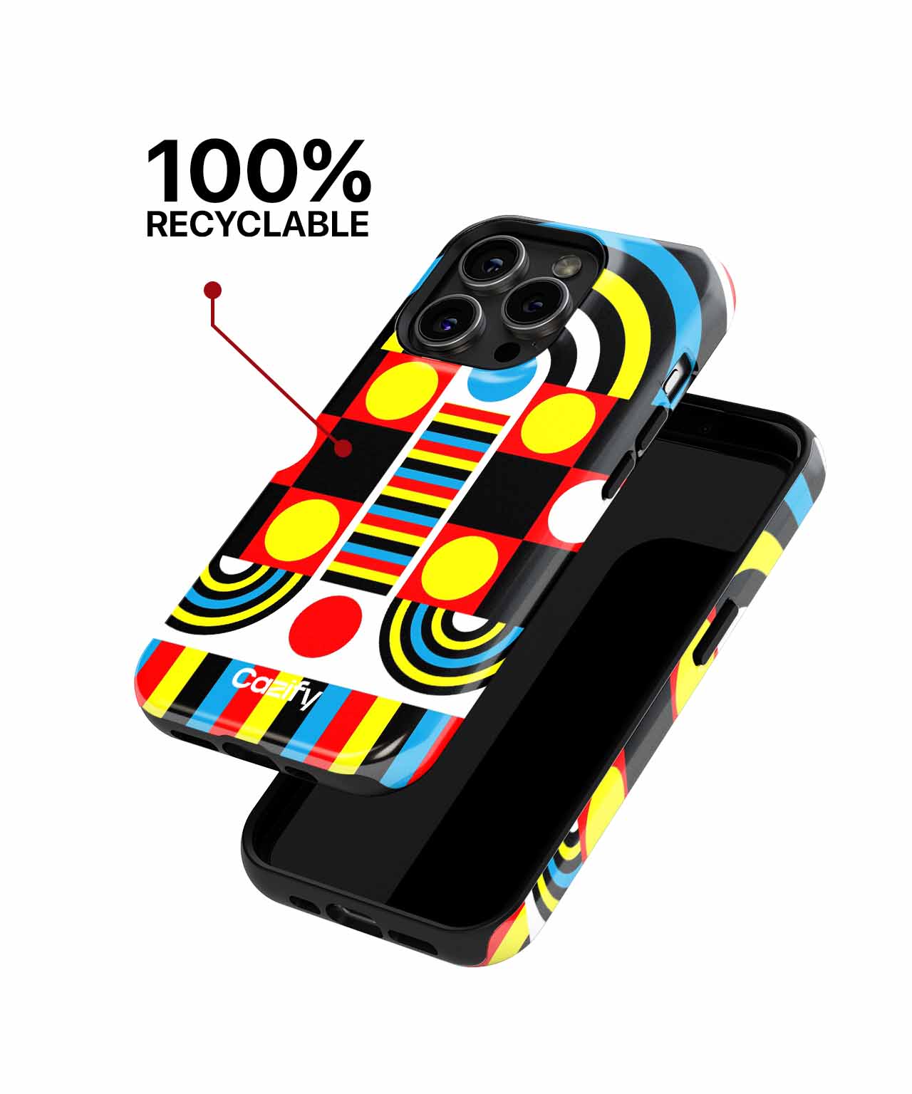 Colorful Funhouse of Shapes and Lines iPhone case Case Cazify - Delivery Canada