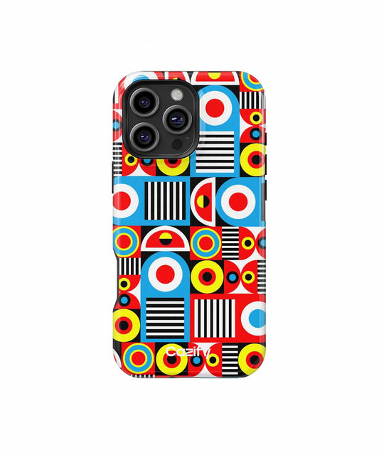 Colorful Geometric Circus Adventure iPhone case Case Cazify - Delivery Canada
