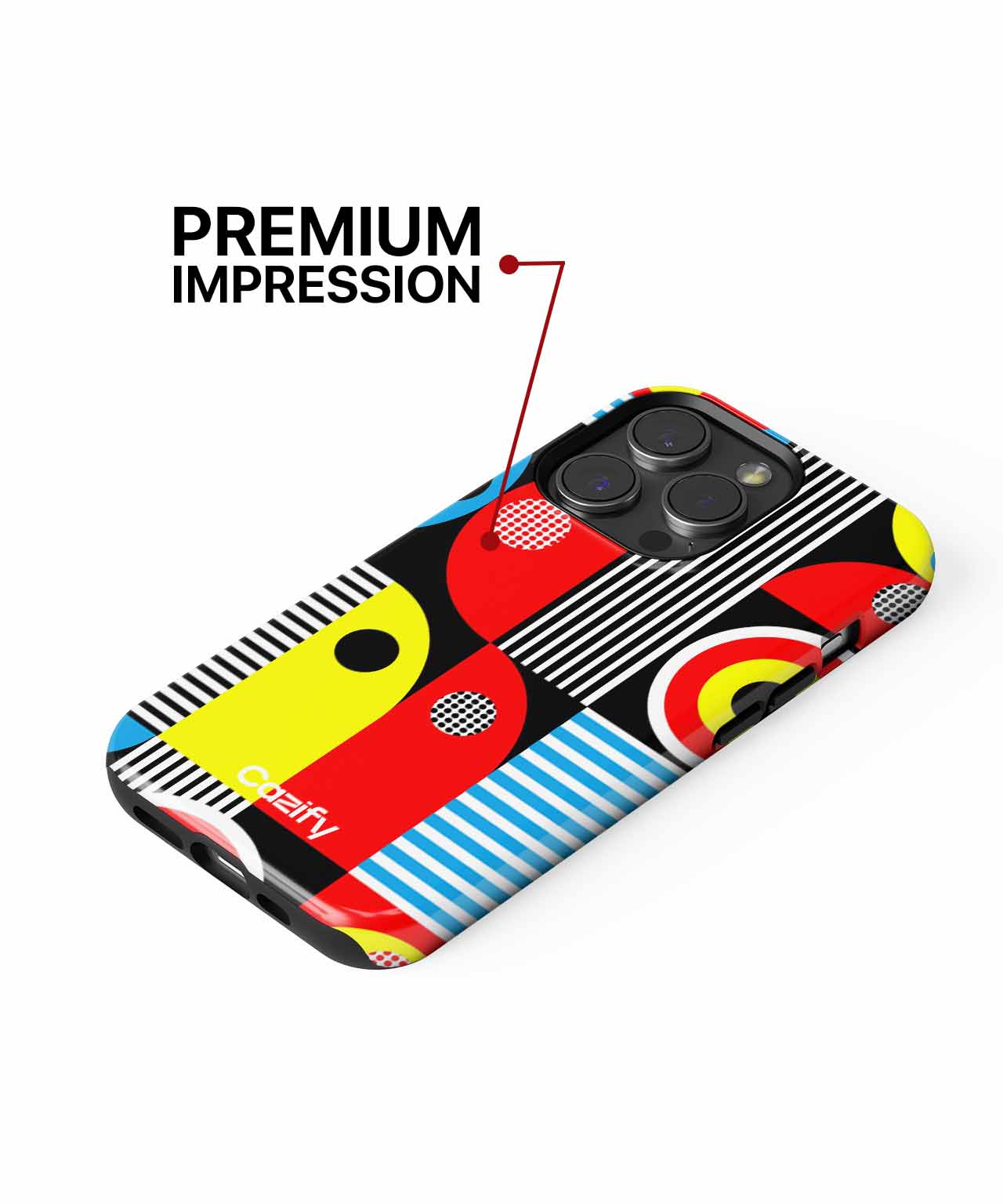 Colorful Geometric Fun Fest iPhone case Case Cazify - Delivery Canada