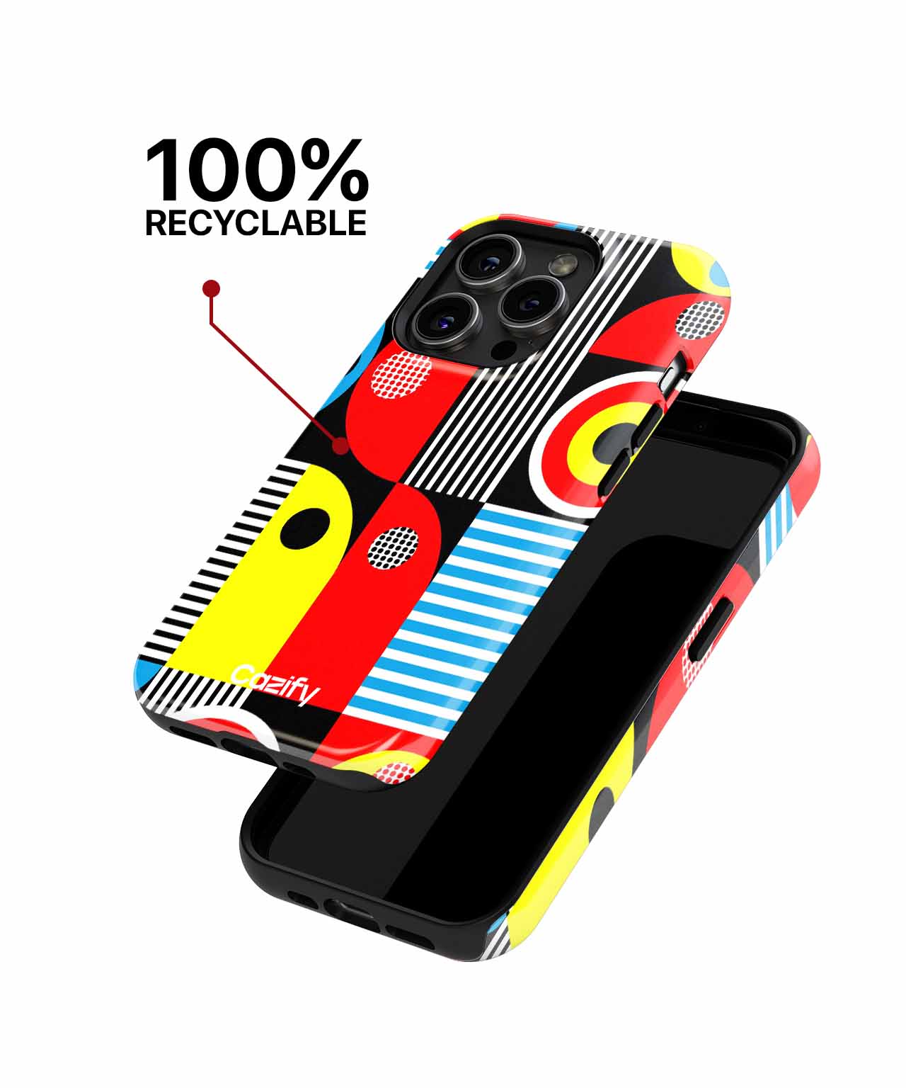 Colorful Geometric Fun Fest iPhone case Case Cazify - Delivery Canada