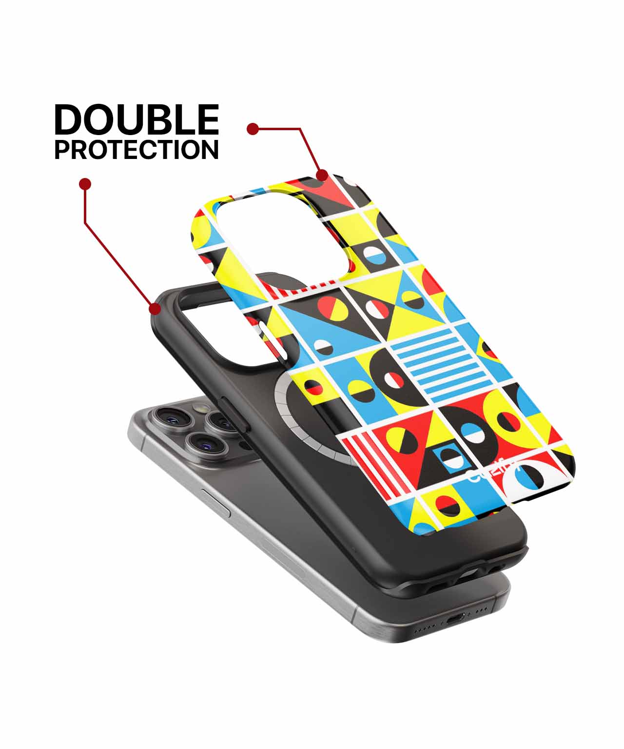 Colorful Geometric Fun House Patterns iPhone case Case Cazify - Delivery Canada