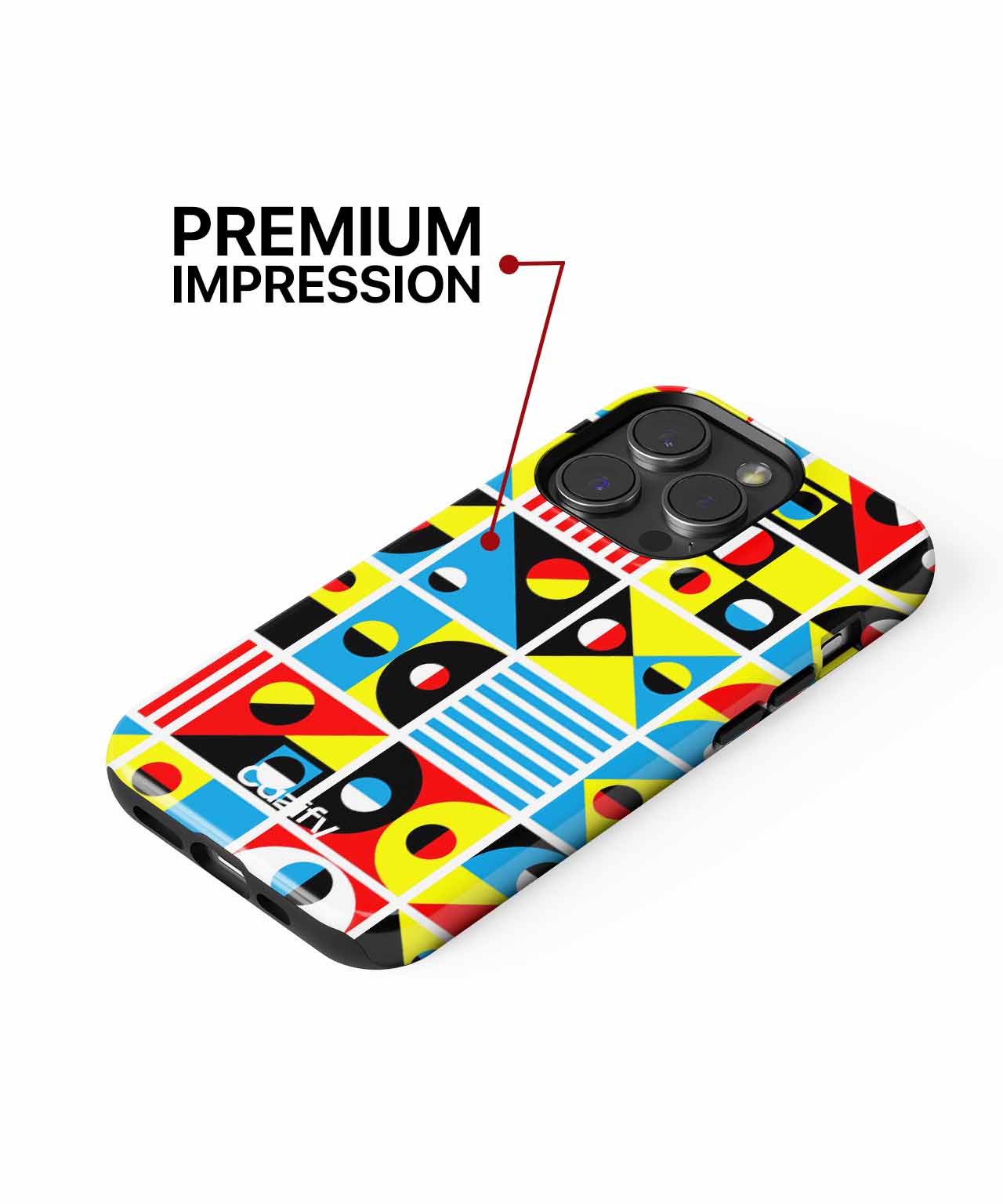 Colorful Geometric Fun House Patterns iPhone case Case Cazify - Delivery Canada