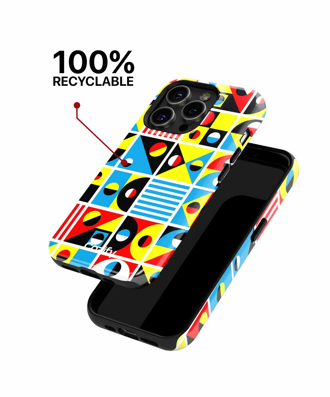 Colorful Geometric Fun House Patterns iPhone case Case Cazify - Delivery Canada