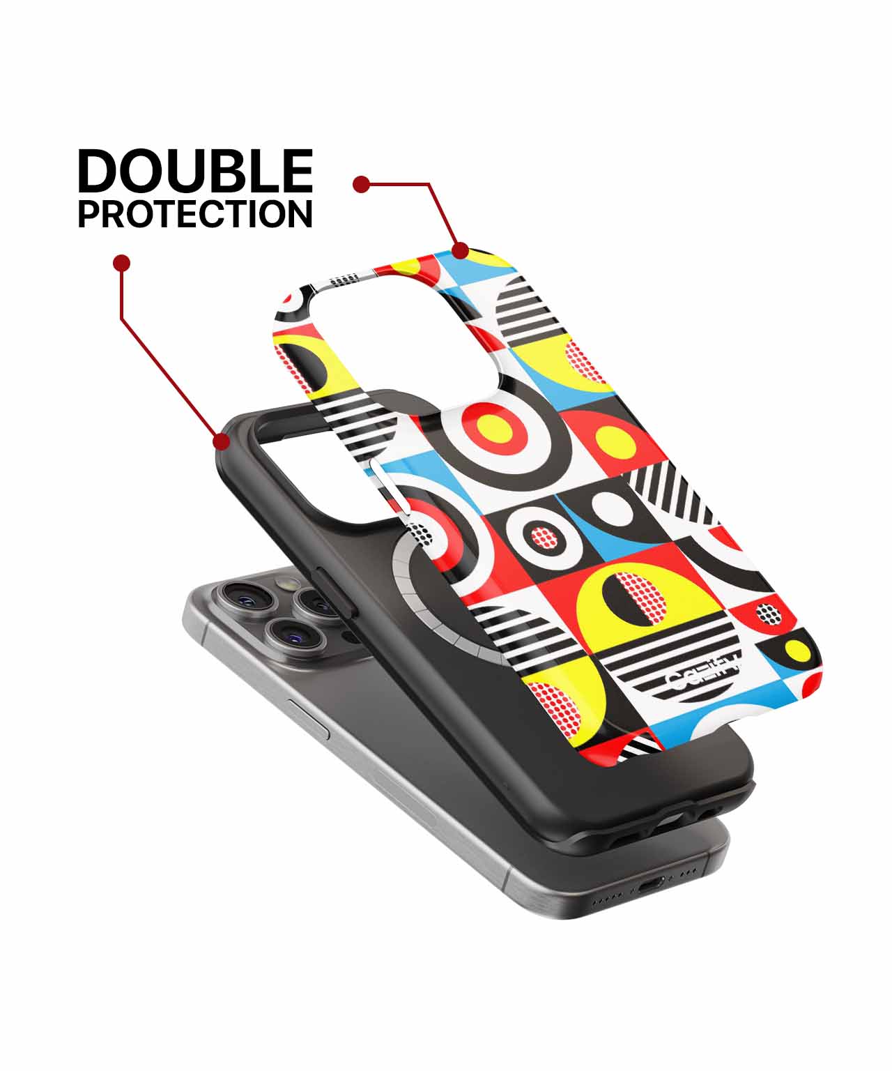 Colorful Geometric Funfest for Everyone iPhone case Case Cazify - Delivery Canada