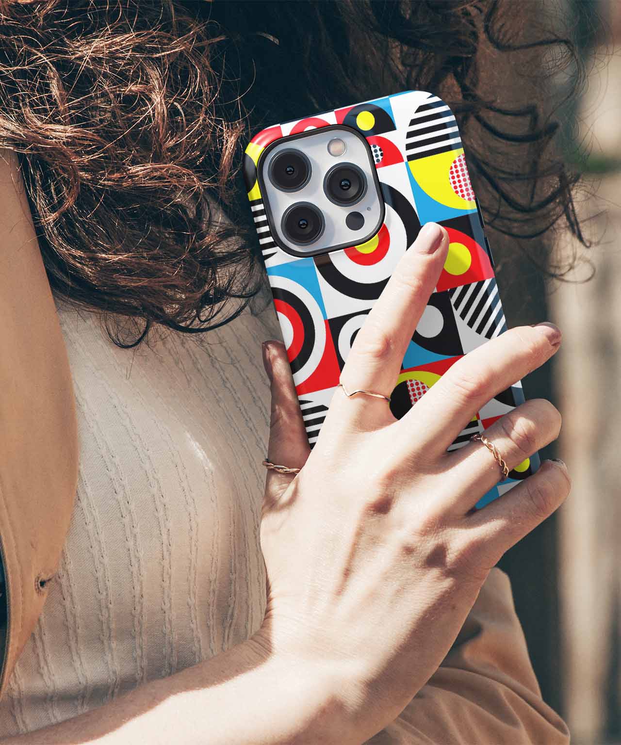 Colorful Geometric Funfest for Everyone iPhone case Case Cazify - Delivery Canada