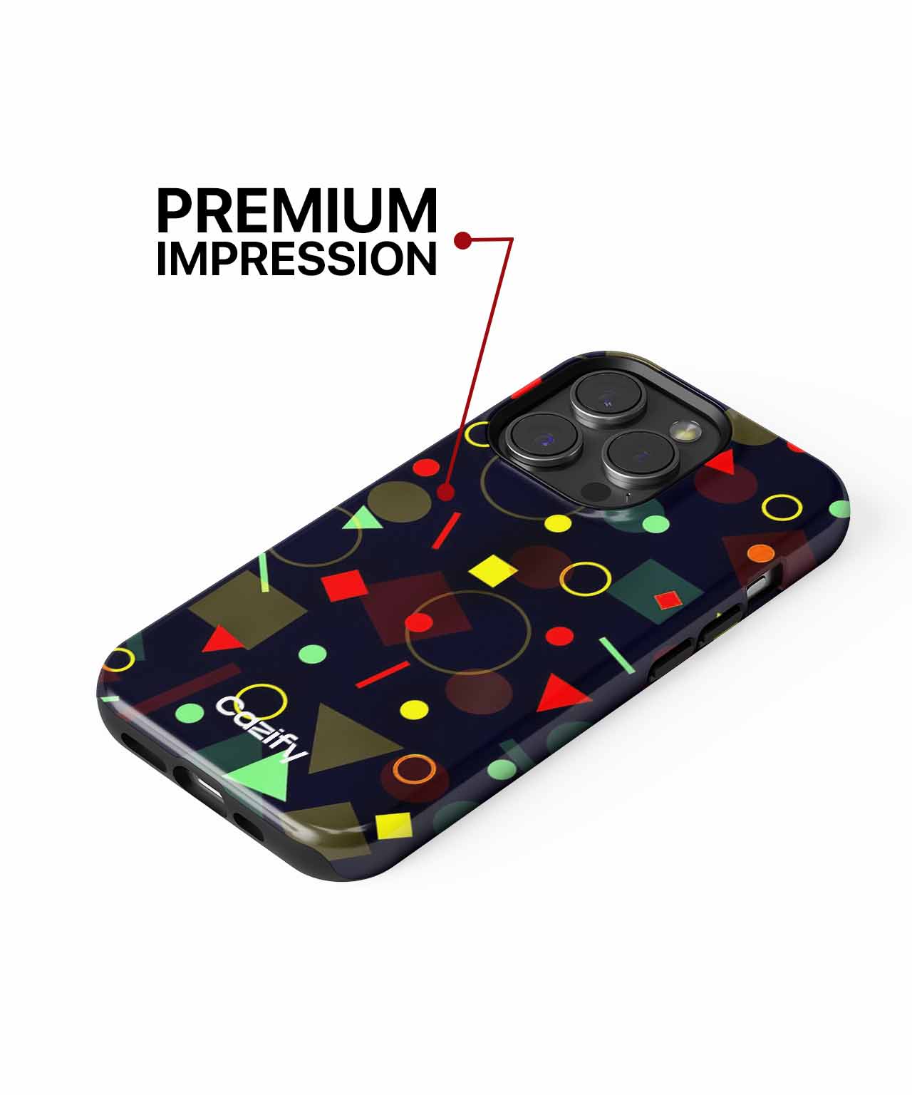 Colorful Geometric Funfest of Shapes iPhone case Case Cazify - Delivery Canada