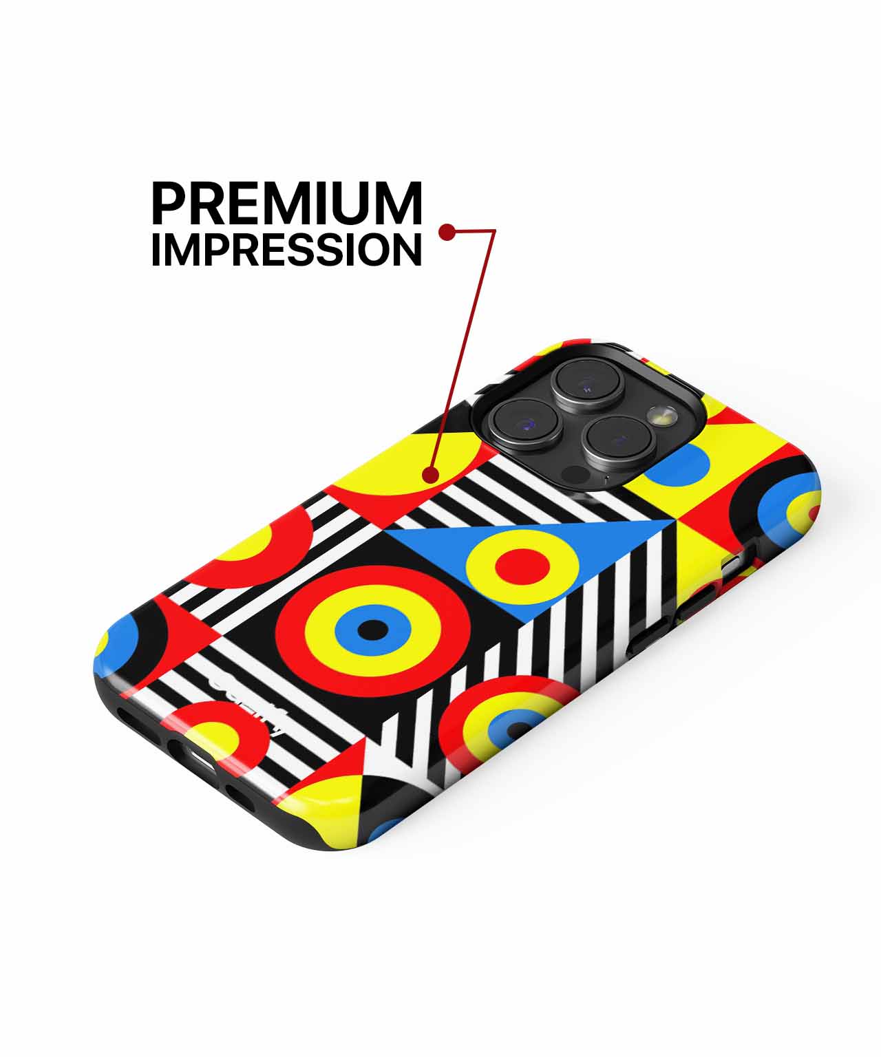 Colorful Geometric Funhouse of Shapes iPhone case Case Cazify - Delivery Canada