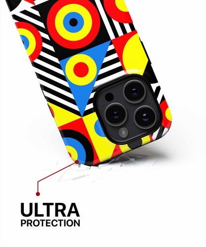 Colorful Geometric Funhouse of Shapes iPhone case Case Cazify - Delivery Canada