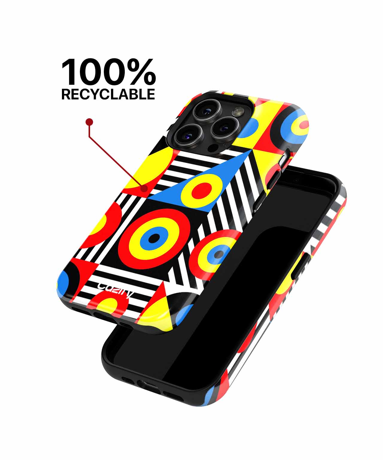 Colorful Geometric Funhouse of Shapes iPhone case Case Cazify - Delivery Canada
