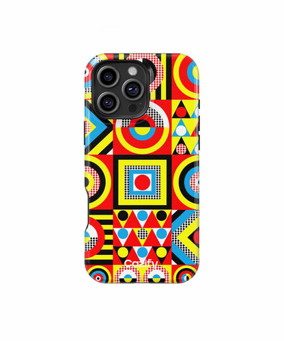 Colorful Geometric Pattern Extravaganza iPhone case Case Cazify - Delivery Canada