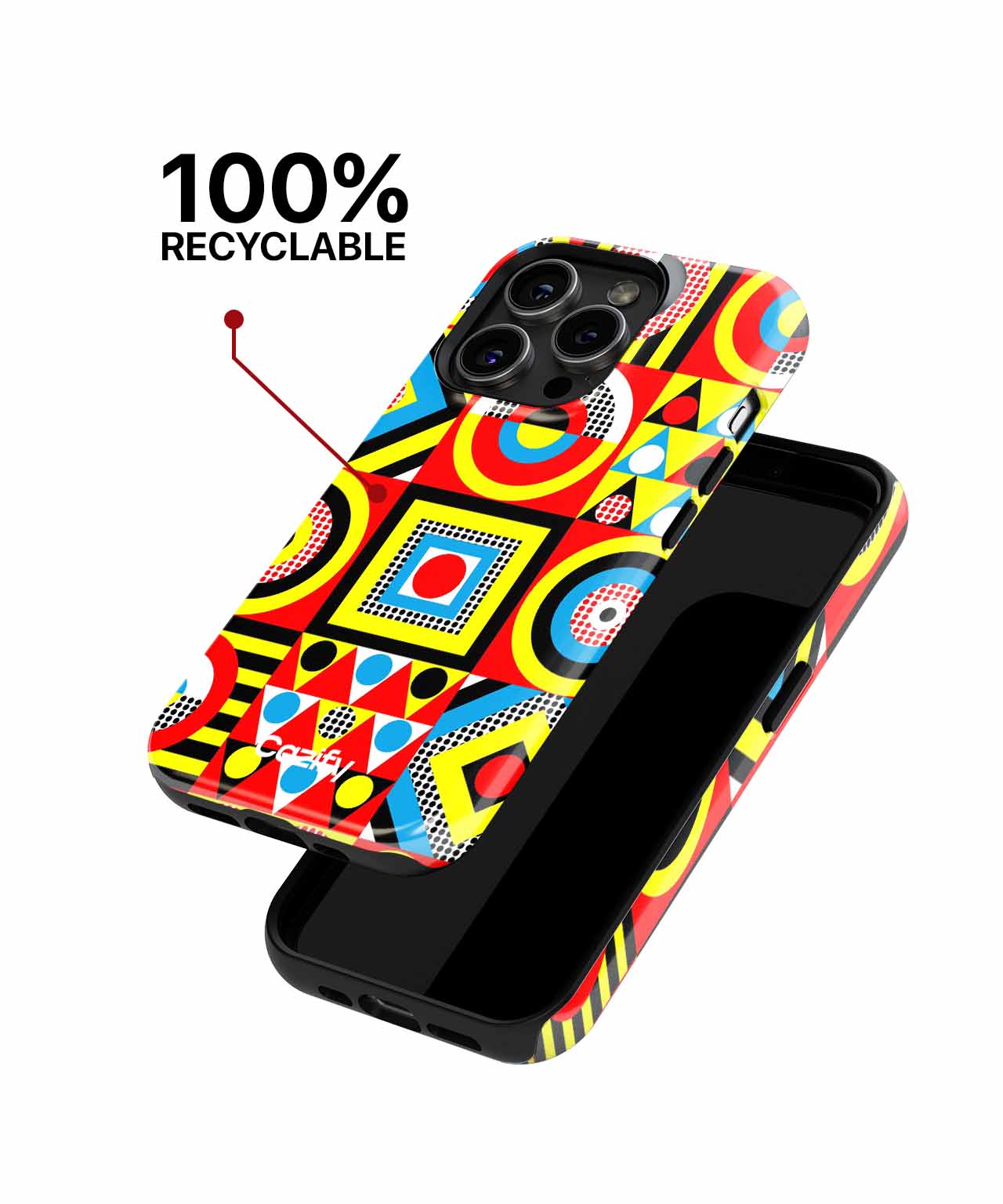 Colorful Geometric Pattern Extravaganza iPhone case Case Cazify - Delivery Canada