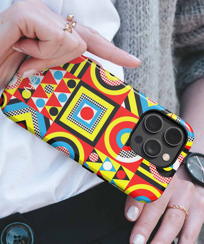 Colorful Geometric Pattern Extravaganza iPhone case Case Cazify - Delivery Canada