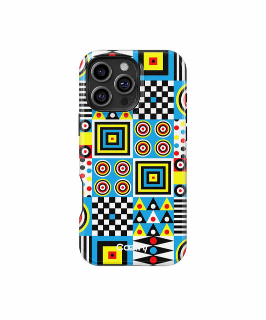 Colorful Geometric Patterns Gala iPhone case Case Cazify - Delivery Canada