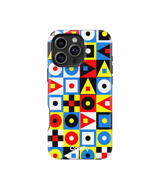 Colorful Geometric Wonderland of Shapes iPhone case Case Cazify - Delivery Canada