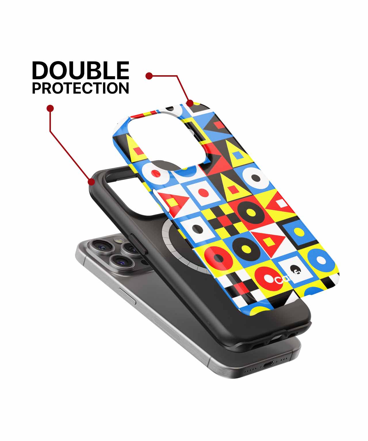 Colorful Geometric Wonderland of Shapes iPhone case Case Cazify - Delivery Canada