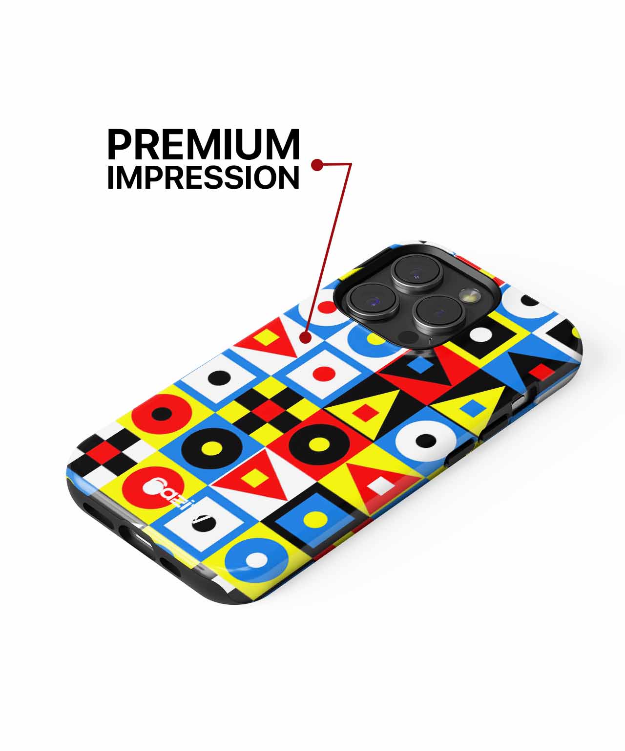 Colorful Geometric Wonderland of Shapes iPhone case Case Cazify - Delivery Canada