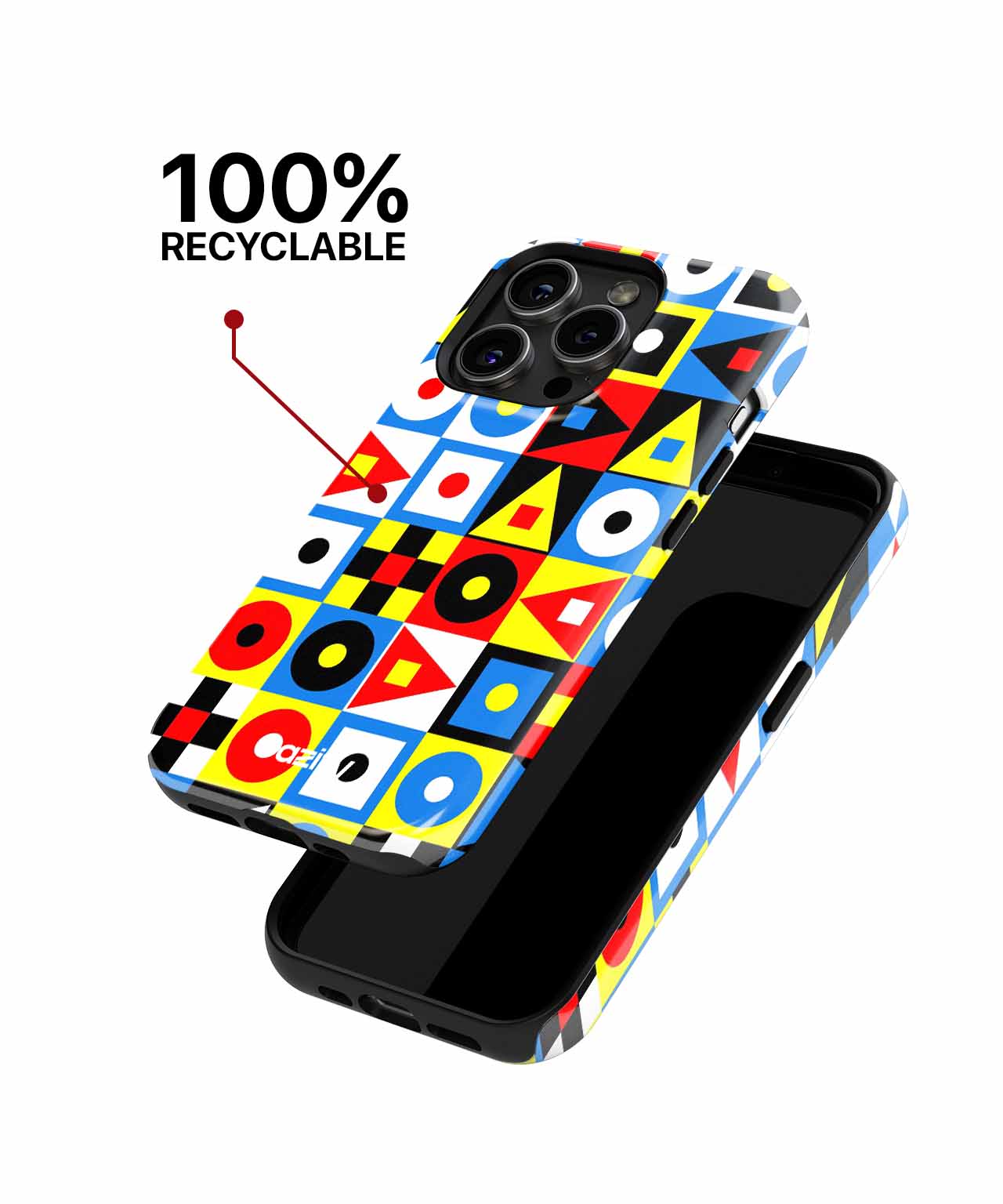Colorful Geometric Wonderland of Shapes iPhone case Case Cazify - Delivery Canada