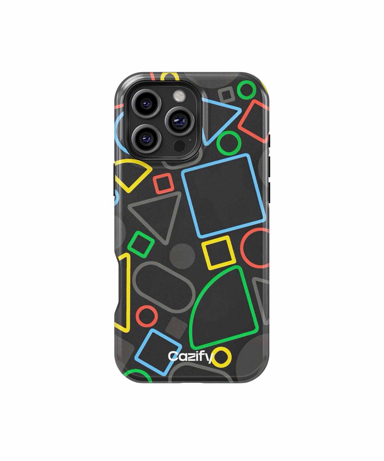 Colorful Geometry Adventure with Shapes Everywhere iPhone case Case Cazify - Delivery Canada