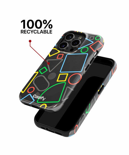 Colorful Geometry Adventure with Shapes Everywhere iPhone case Case Cazify - Delivery Canada