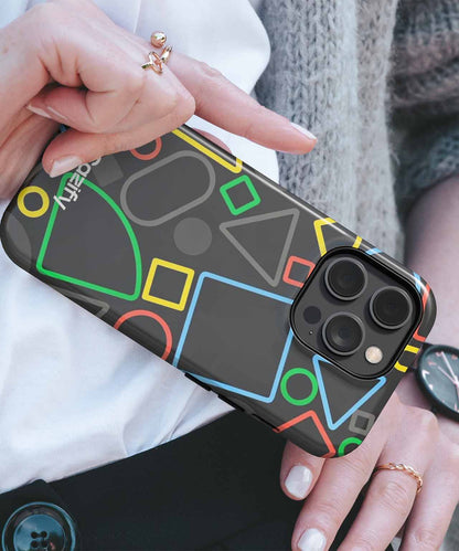 Colorful Geometry Adventure with Shapes Everywhere iPhone case Case Cazify - Delivery Canada