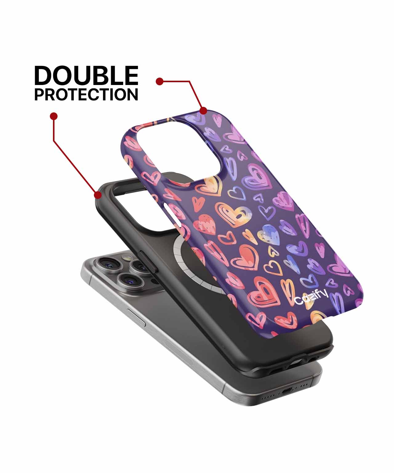 Colorful Heart Explosion of Love iPhone case Case Cazify - Delivery Canada