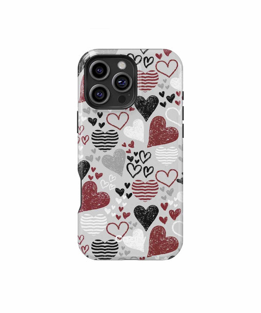 Colorful Heart Parade for the Love Birds iPhone case Case Cazify - Delivery Canada