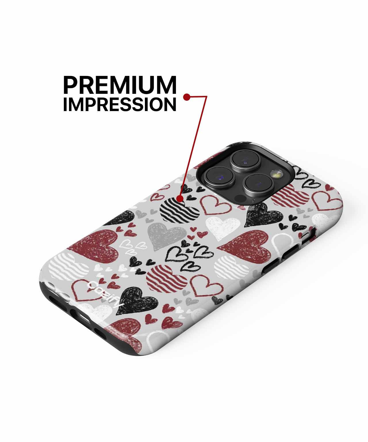 Colorful Heart Parade for the Love Birds iPhone case Case Cazify - Delivery Canada