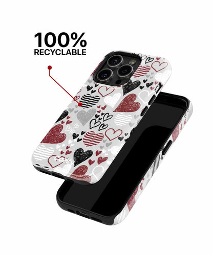 Colorful Heart Parade for the Love Birds iPhone case Case Cazify - Delivery Canada