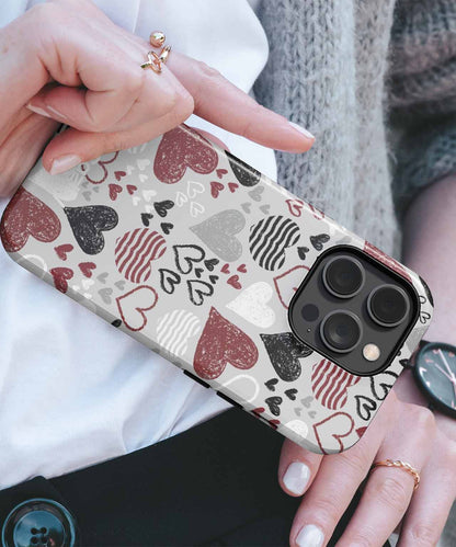 Colorful Heart Parade for the Love Birds iPhone case Case Cazify - Delivery Canada