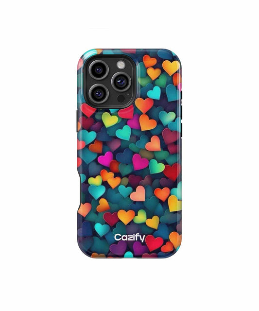 Colorful Heart Party Explosion iPhone case Case Cazify - Delivery Canada
